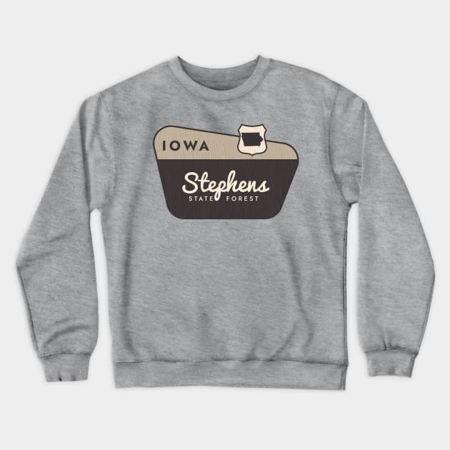 Stephens State Forest Iowa Welcome Sign Crewneck Sweatshirt by Go With Tammy